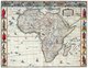 This is the earliest English language map of Africa. This map forms part of the first general atlas of the world produced in England.<br/><br/>

This famous map  is from John Speed’s <i>Prospect of the World</i>, the first general atlas produced in Great Britain, prepared in 1626 and first published in 1627 by Humble and then in subsequent editions to 1676. This map is from the edition of 1676.